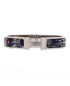 Pre-owned Hermes Pre-Owned HERMES Narrow Clic Hh Bracelet Printed Enamel with Brushed Hardware