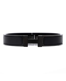 Pre-owned Hermes Pre-Owned HERMES Narrow So Black Clic Hh Bracelet Enamel