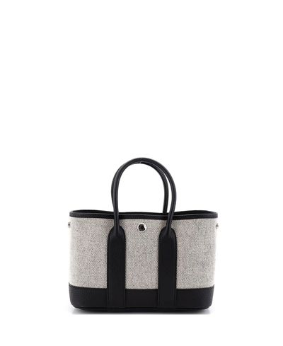 Pre-owned Hermes Pre-Owned HERMES Neo Garden 23 Canvas & Leather Logo Engraved Hardware Tote