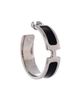 Pre-owned Hermes Pre-Owned HERMES Olympe Hoop Earrings Metal and Leather - 3