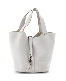 Pre-owned Hermes Pre-Owned HERMES Picotin Lock Clemence Leather Bucket Bag