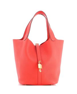 Pre-owned Hermes Pre-Owned HERMES Picotin Lock Mini Leather Bucket Bag