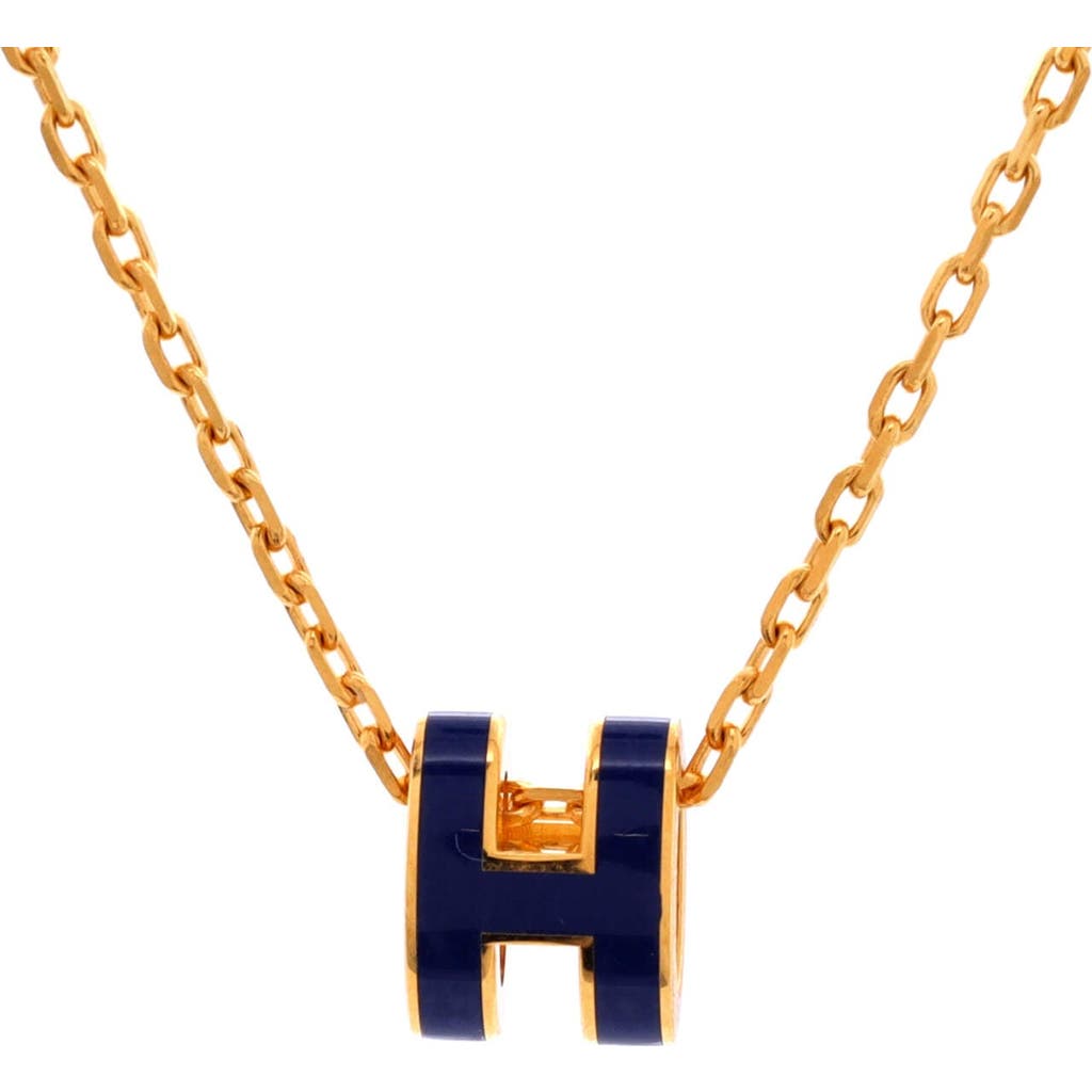 Pre-Owned Hermes Pre-Owned Hermes Pop H Pendant Chain Necklace Metal and Enamel Mini