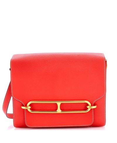 Pre-owned Hermes Pre-Owned HERMES Roulis Evercolor Leather Crossbody Bag