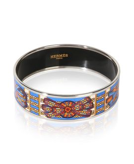 Pre-owned Hermes Pre-Owned HERMES Rubans De Cheval Palladium Plated Bracelet