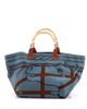 Pre-owned Hermes Pre-Owned HERMES Sac Steeple Tote Printed Toile with Wood - 3