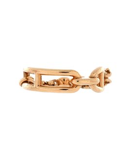 Pre-owned Hermes Pre-Owned HERMES Small Chaine d'Ancre Chaos Ring 18K Rose Gold with Diamonds