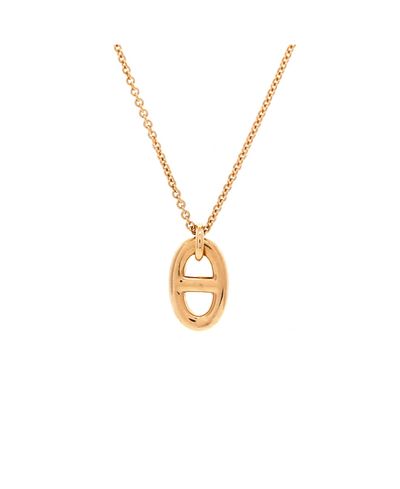 Pre-owned Hermes Pre-Owned HERMES Small Farandole Pendant Necklace 18K Rose Gold, 16.5