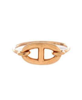 Pre-owned Hermes Pre-Owned HERMES Small Ronde Ring 18K Rose Gold