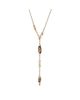 Pre-owned Hermes Pre-Owned HERMES Small Sur Mer Necklace Lacquered Metal with Buffalo Horn, 22 - 1