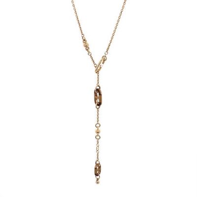 Pre-Owned Hermes Pre-Owned Hermes Sur Mer Necklace Lacquered Metal with Buffalo Horn Small