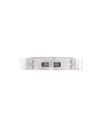 Pre-owned Hermes Pre-Owned HERMES Tpm Kelly Ring 18K White Gold