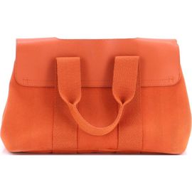 Pre-Owned Hermes Pre-Owned Hermes Valparaiso Bag Toile and Leather PM