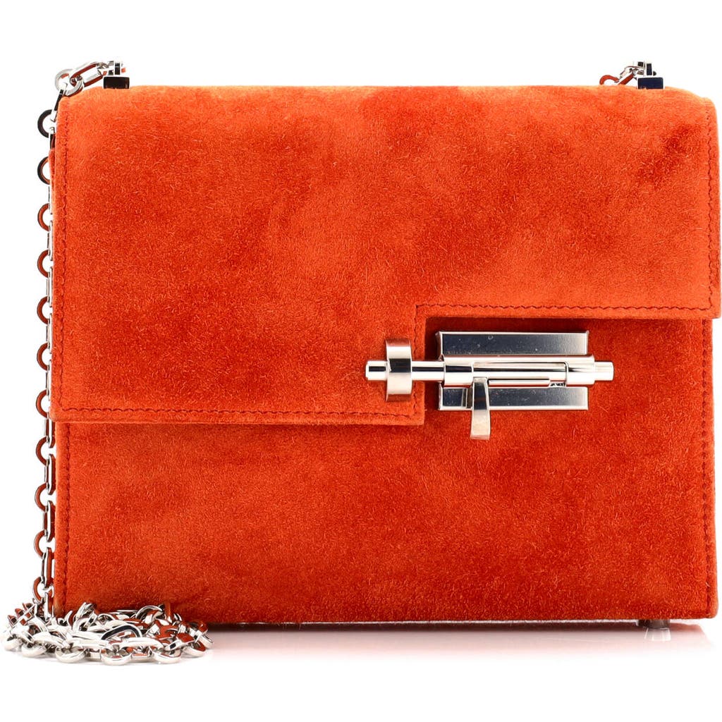 Pre-Owned Hermes Pre-Owned Hermes Verrou Chaine Bag Doblis Suede Mini