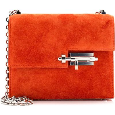 Pre-Owned Hermes Pre-Owned Hermes Verrou Chaine Bag Doblis Suede Mini