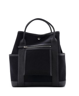 Pre-owned Hermes Pre-Owned HERMES Vertical Garden Party Pockets Tote Toile and Leather