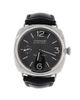 Pre-owned Panerai Pre-Owned Panerai Radiomir Black Seal Manual Watch in Stainless Steel and Leather 45mm - 1