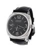 Pre-owned Panerai Pre-Owned Panerai Radiomir Black Seal Manual Watch in Stainless Steel and Leather 45mm - 3