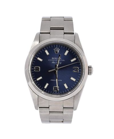 Pre-owned Rolex Pre-Owned Rolex Oyster Perpetual Air King Automatic Watch in Stainless Steel 34mm