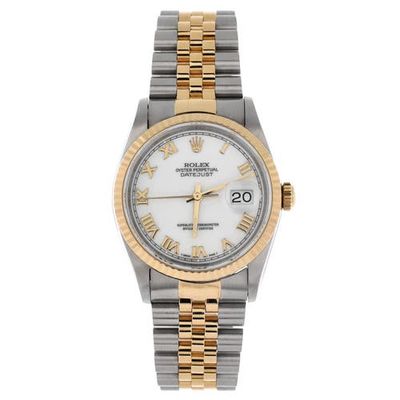 Pre-Owned Rolex Pre-Owned Rolex Oyster Perpetual Datejust Automatic Watch Stainless Steel and Yellow Gold 36