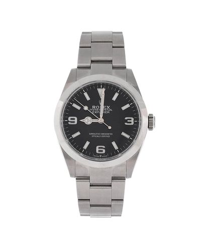 Pre-owned Rolex Pre-Owned Rolex Oyster Perpetual Explorer Automatic Watch in Stainless Steel 40mm