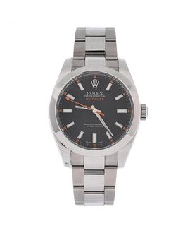 Pre-owned Rolex Pre-Owned Rolex Oyster Perpetual Milgauss Automatic Watch in Stainless Steel 40mm