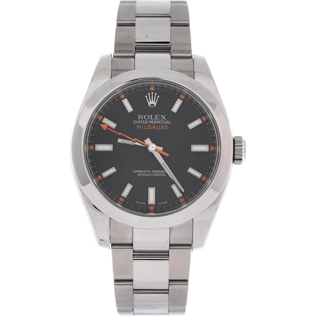 Pre-Owned Rolex Pre-Owned Rolex Oyster Perpetual Milgauss Automatic Watch Stainless Steel 40