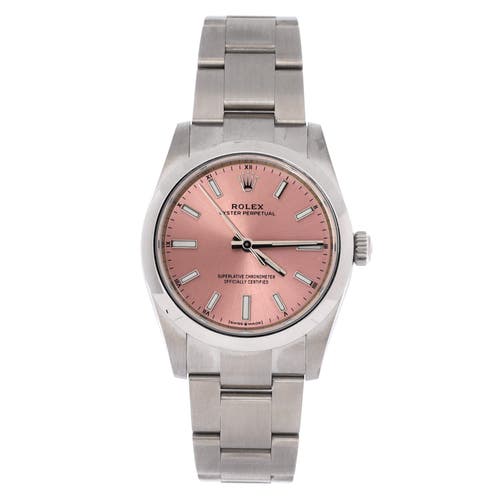 Pre-Owned Rolex Pre-Owned Rolex Oyster Perpetual Pink Automatic Watch Stainless Steel 34
