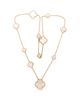 Pre-owned Van Cleef & Arpels Pre-Owned Van Cleef & Arpels Magic Alhambra 11 Motifs Long Necklace 18K Gold and Mother of Pearl, 34.5 - 2