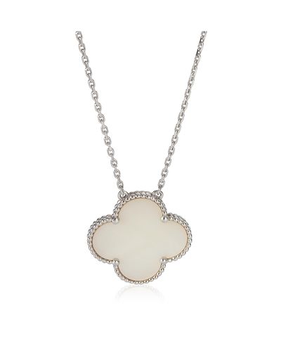 Pre-owned Van Cleef & Arpels Pre-Owned Van Cleef & Arpels Magic Alhambra 18k White Gold Pendant