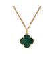 Pre-owned Van Cleef & Arpels Pre-Owned Van Cleef & Arpels Magic Alhambra Pendant Long Necklace 18K Gold and Malachite, 36 - 1