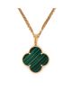 Pre-owned Van Cleef & Arpels Pre-Owned Van Cleef & Arpels Magic Alhambra Pendant Long Necklace 18K Gold and Malachite, 36 - 3