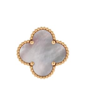 Pre-owned Van Cleef & Arpels Pre-Owned Van Cleef & Arpels Magic Alhambra Ring 18K Gold with Mother of Pearl