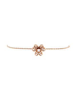 Pre-owned Van Cleef & Arpels Pre-Owned Van Cleef & Arpels Mini Frivole Bracelet 18K Rose Gold with Pave Diamonds