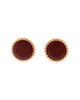 Pre-owned Van Cleef & Arpels Pre-Owned Van Cleef & Arpels Perlee Couleurs Stud Earrings 18K Rose Gold and Carnelian - 1