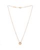 Pre-owned Van Cleef & Arpels Pre-Owned Van Cleef & Arpels Perlee Round Pendant Necklace 18K Rose Gold and Diamonds, 16.5 - 2