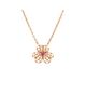 Pre-owned Van Cleef & Arpels Pre-Owned Van Cleef & Arpels Small Frivole Pendant Necklace 18K Rose Gold with Pink Sapphire and Pave Diamonds, 16.5 - 1