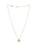 Pre-owned Van Cleef & Arpels Pre-Owned Van Cleef & Arpels Small Frivole Pendant Necklace 18K Rose Gold with Pink Sapphire and Pave Diamonds, 16.5 - 2