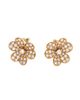 Pre-owned Van Cleef & Arpels Pre-Owned Van Cleef & Arpels Small Frivole Stud Earrings 18K Gold and Pave Diamonds - 1