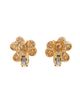 Pre-owned Van Cleef & Arpels Pre-Owned Van Cleef & Arpels Small Frivole Stud Earrings 18K Gold and Pave Diamonds - 2