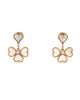 Pre-owned Van Cleef & Arpels Pre-Owned Van Cleef & Arpels Sweet Alhambra Effeuillage Heart Earrings 18K Gold with Mother of Pearl and Diamonds - 1
