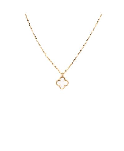Pre-owned Van Cleef & Arpels Pre-Owned Van Cleef & Arpels Sweet Alhambra Pendant Necklace 18K Gold and Mother of Pearl