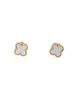 Pre-owned Van Cleef & Arpels Pre-Owned Van Cleef & Arpels Sweet Alhambra Stud Earrings 18K Gold and Mother of Pearl - 1