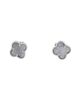 Pre-owned Van Cleef & Arpels Pre-Owned Van Cleef & Arpels Sweet Alhambra Stud Earrings 18K White Gold and Mother of Pearl - 1