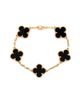 Pre-owned Van Cleef & Arpels Pre-Owned Van Cleef & Arpels Vintage-Like Alhambra 5 Motifs Bracelet 18K Gold and Onyx - 1