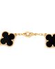 Pre-owned Van Cleef & Arpels Pre-Owned Van Cleef & Arpels Vintage-Like Alhambra 5 Motifs Bracelet 18K Gold and Onyx - 3
