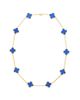 Pre-owned Van Cleef & Arpels Pre-Owned Van Cleef & Arpels Vintage Alhambra 10 Motifs Necklace 18K Gold and Agate, 17 - 1