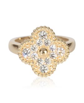 Pre-owned Van Cleef & Arpels Pre-Owned Van Cleef & Arpels Vintage Alhambra 18k Yellow Gold Ring