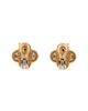 Pre-owned Van Cleef & Arpels Pre-Owned Van Cleef & Arpels Vintage Alhambra Earrings 18K Gold with Diamonds - 2