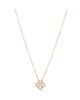 Pre-owned Van Cleef & Arpels Pre-Owned Van Cleef & Arpels Vintage Alhambra Pendant Necklace 18K Gold and Gold Mother of Pearl with Diamond, 16.5 - 1
